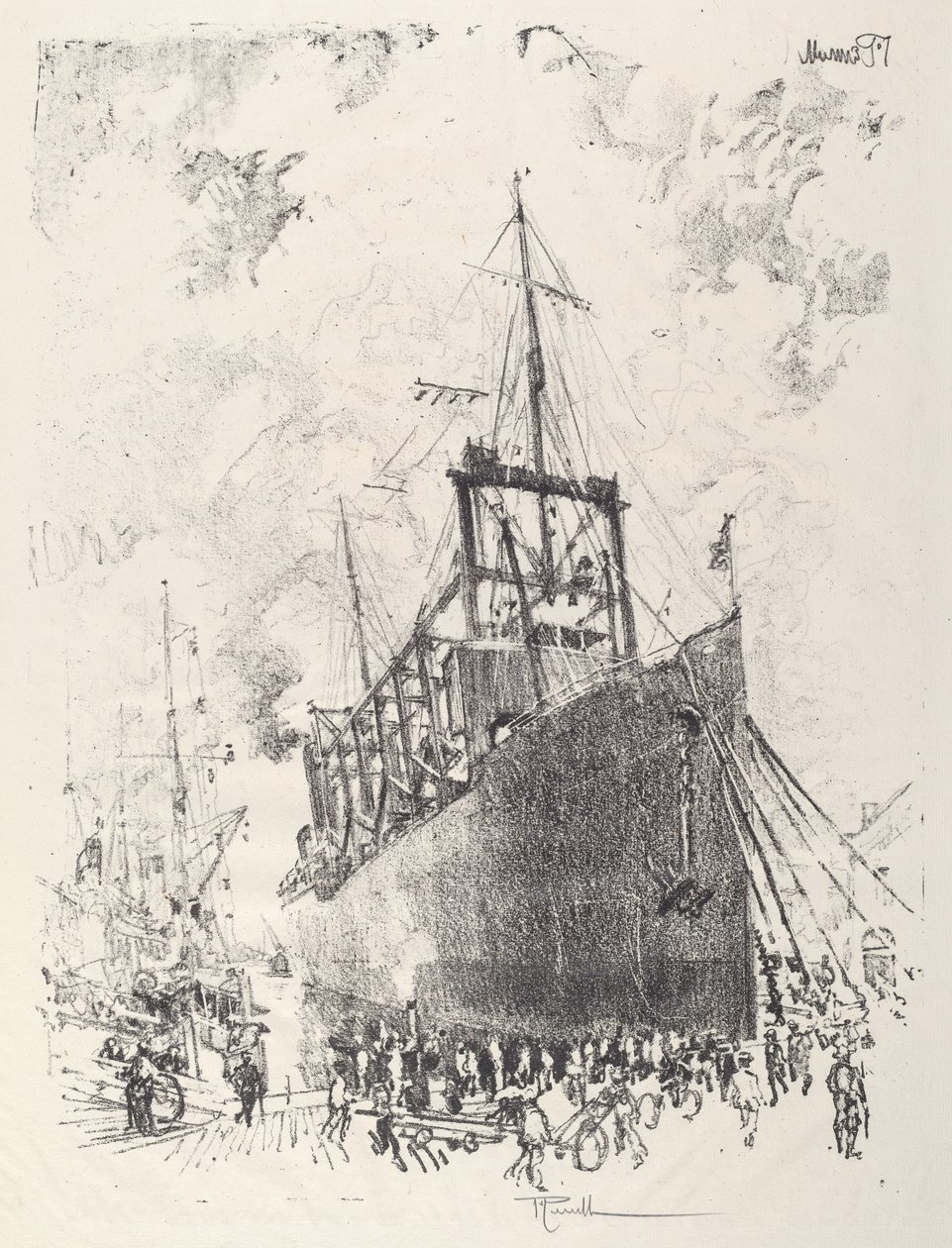The Collier, 1917 by Joseph Pennell