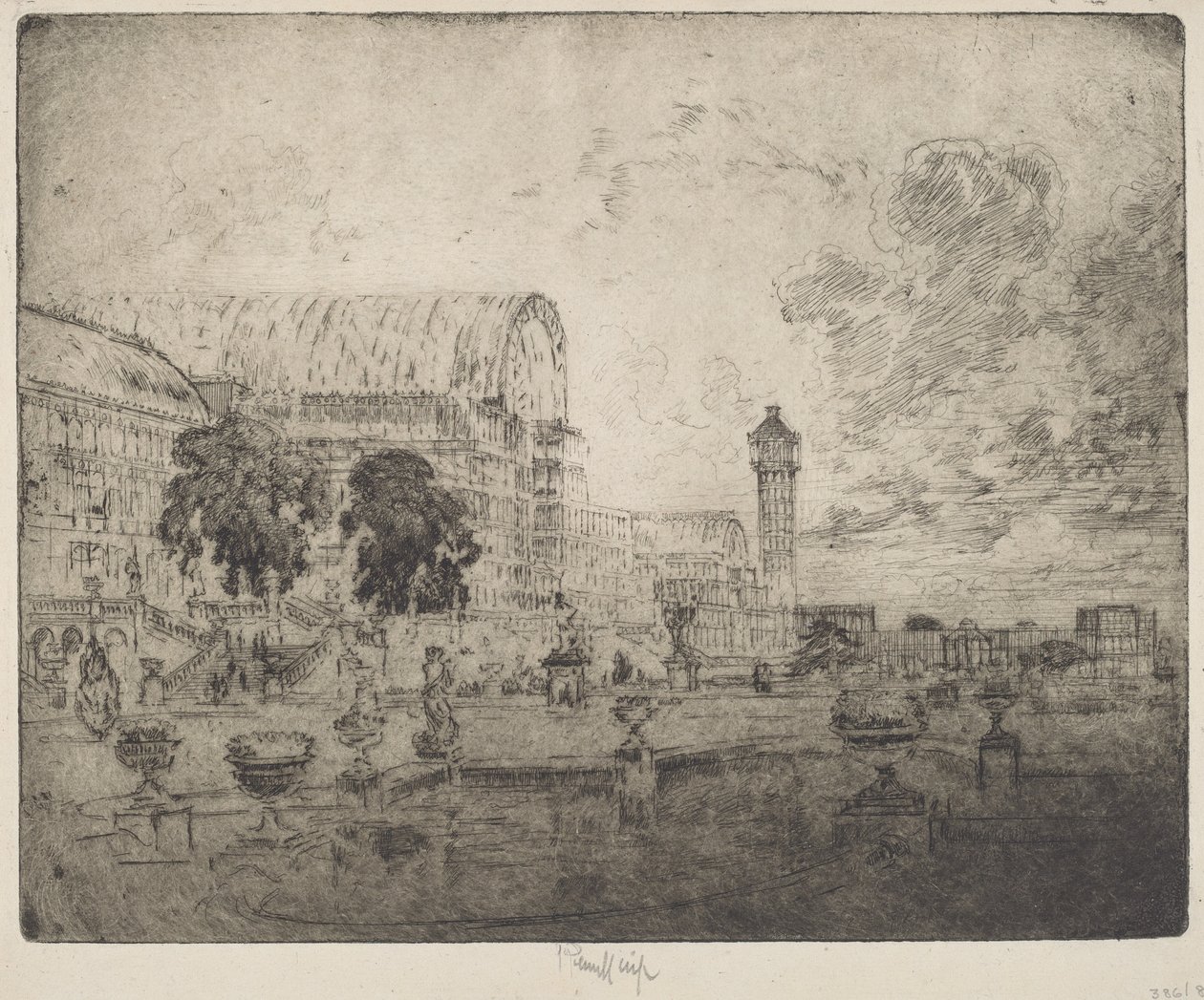 The Crystal Palace by Joseph Pennell