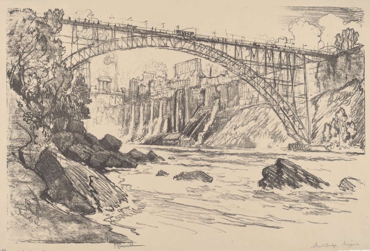 The Steel Bridge by Joseph Pennell