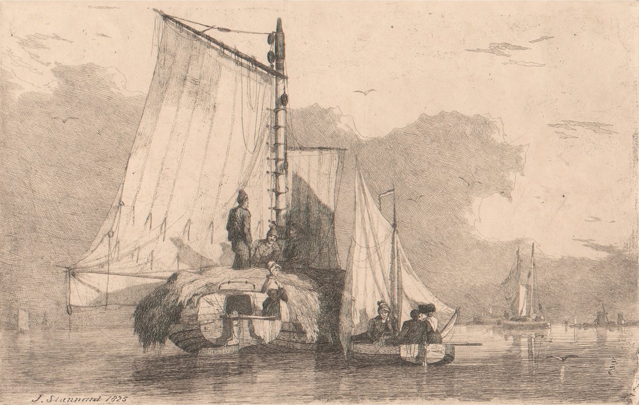 Boats at Braydon by Joseph Stannard