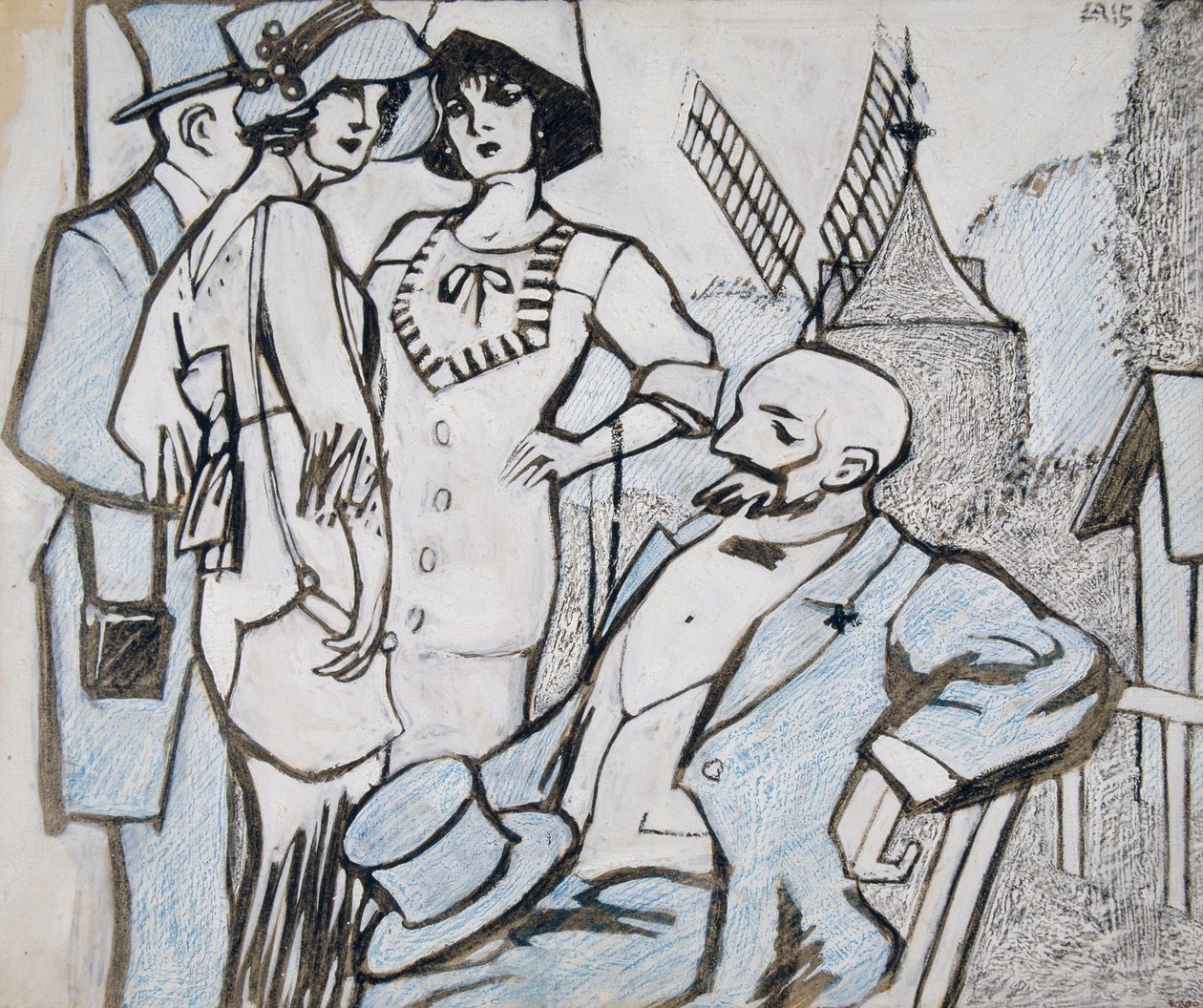 At the Longchamps Races by Juan Gris