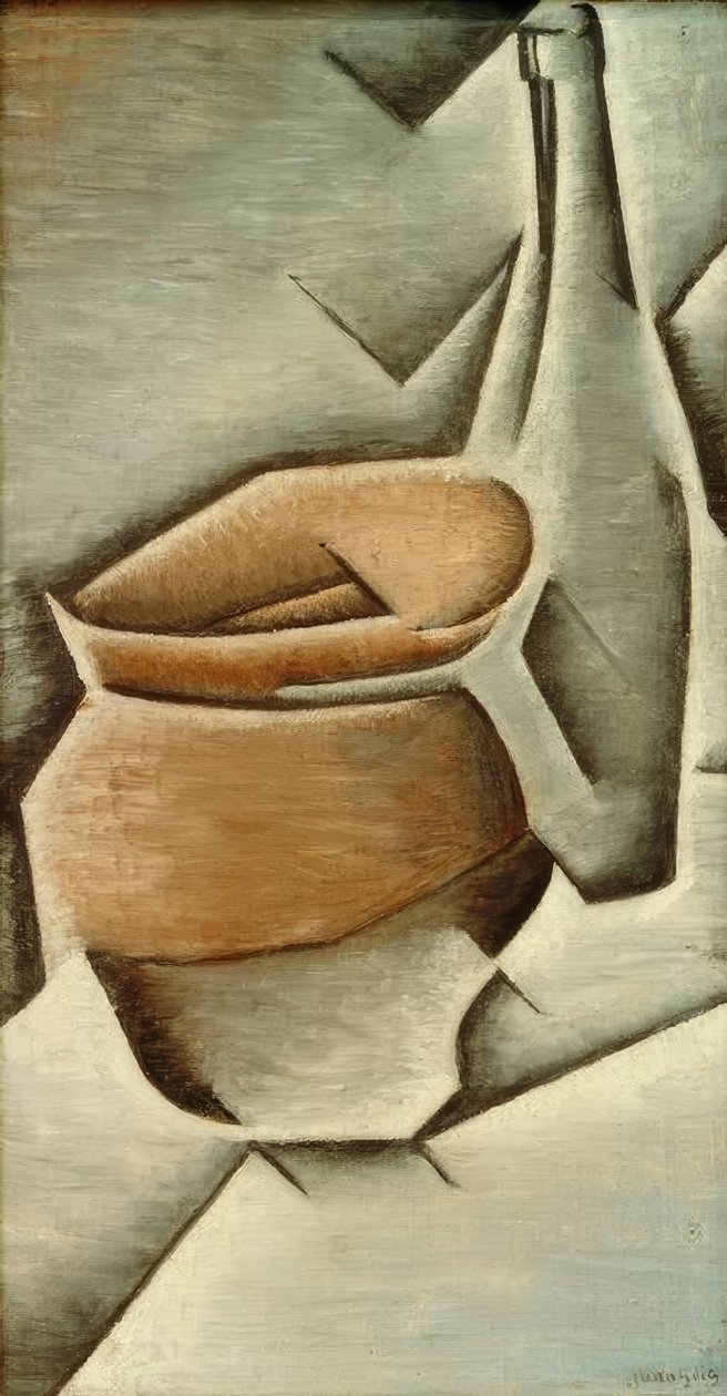 Pot and Bottle by Juan Gris