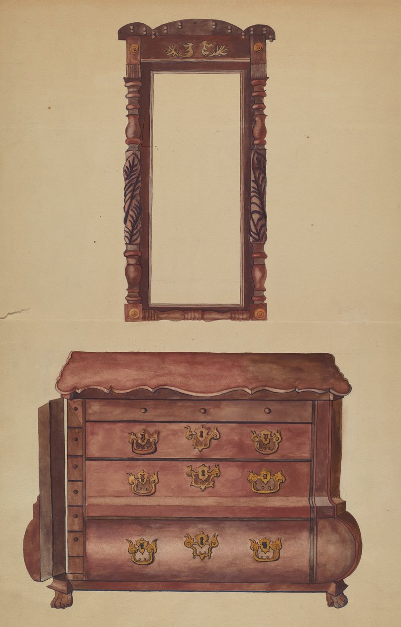 Drawers and Mirror by Juanita Lantz