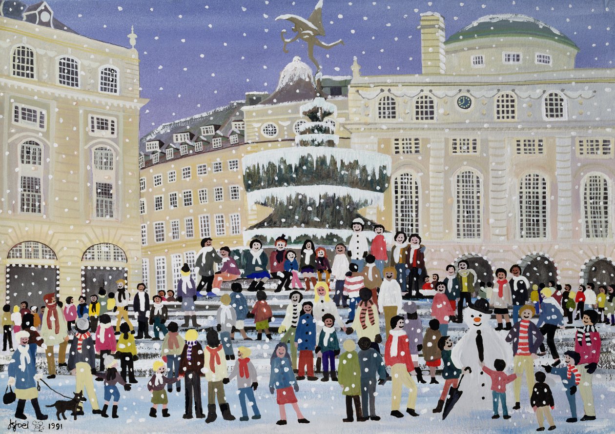 Piccadilly Snow Scene by Judy Joel