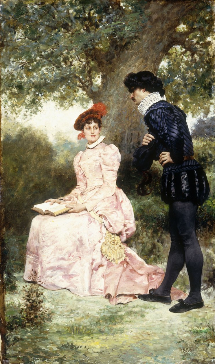 A Courting Couple by Jules Arsene Garnier