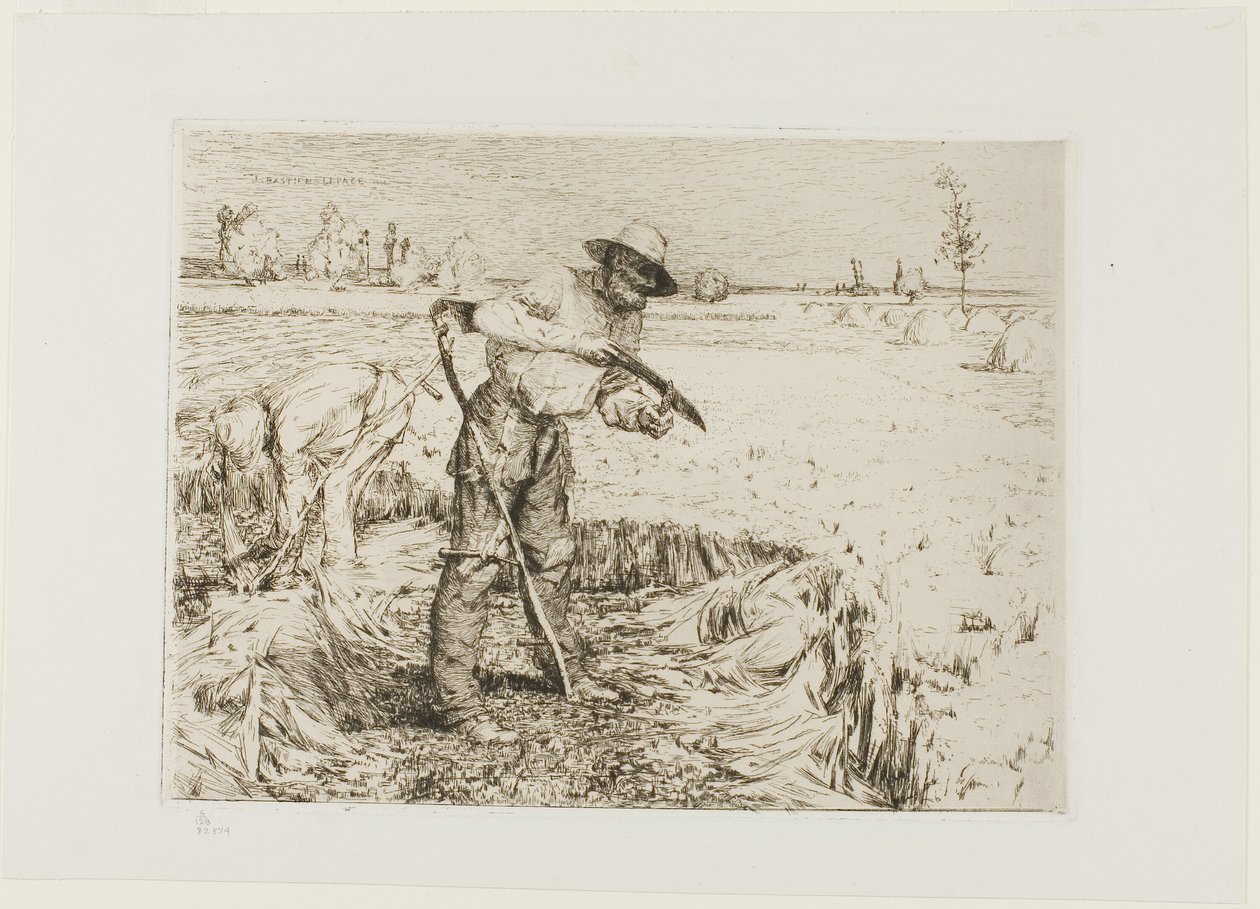 Mower Honing a Scythe by Jules Bastien Lepage