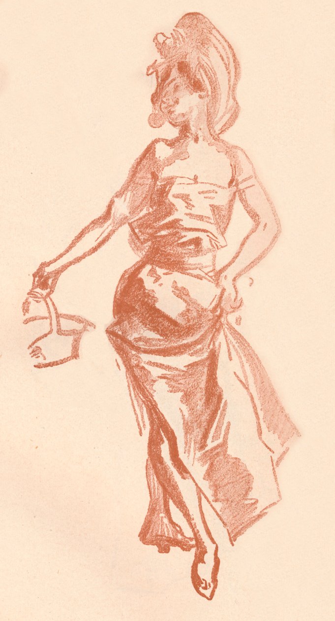 Drawing in Sanguine by Jules Cheret