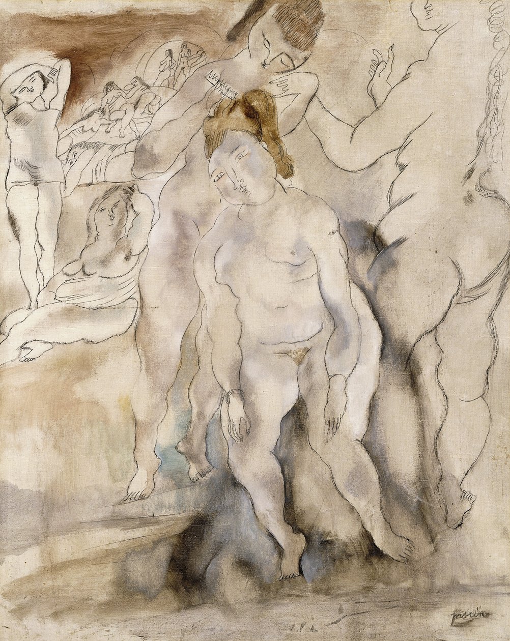 La Coiffure by Jules Pascin