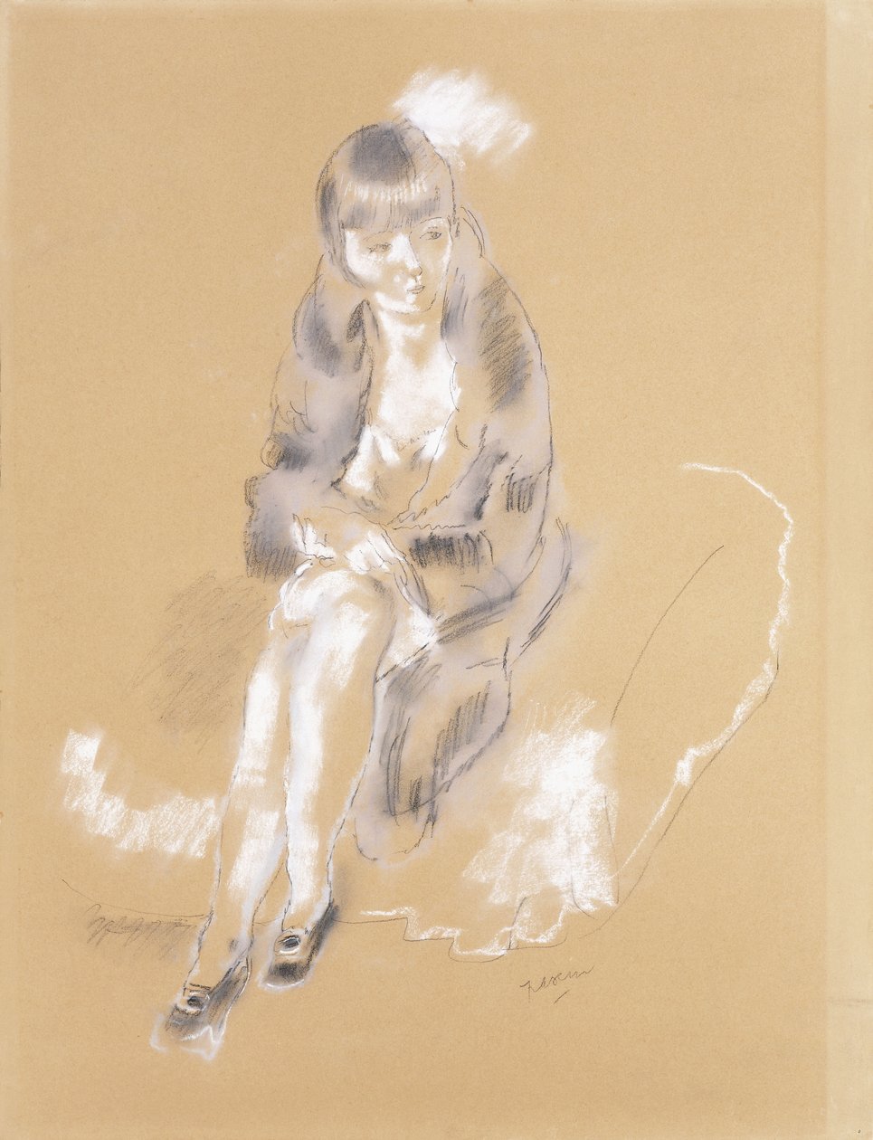 Woman Sitting by Jules Pascin