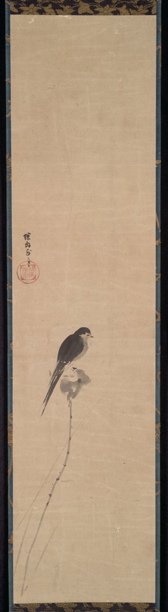 Bird on a Lotus Bud by Kanō Tan’yū