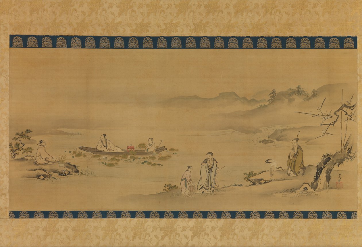 Four Admirers, late 17th-early 18th century by Kanô Yôboku Tsunenobu