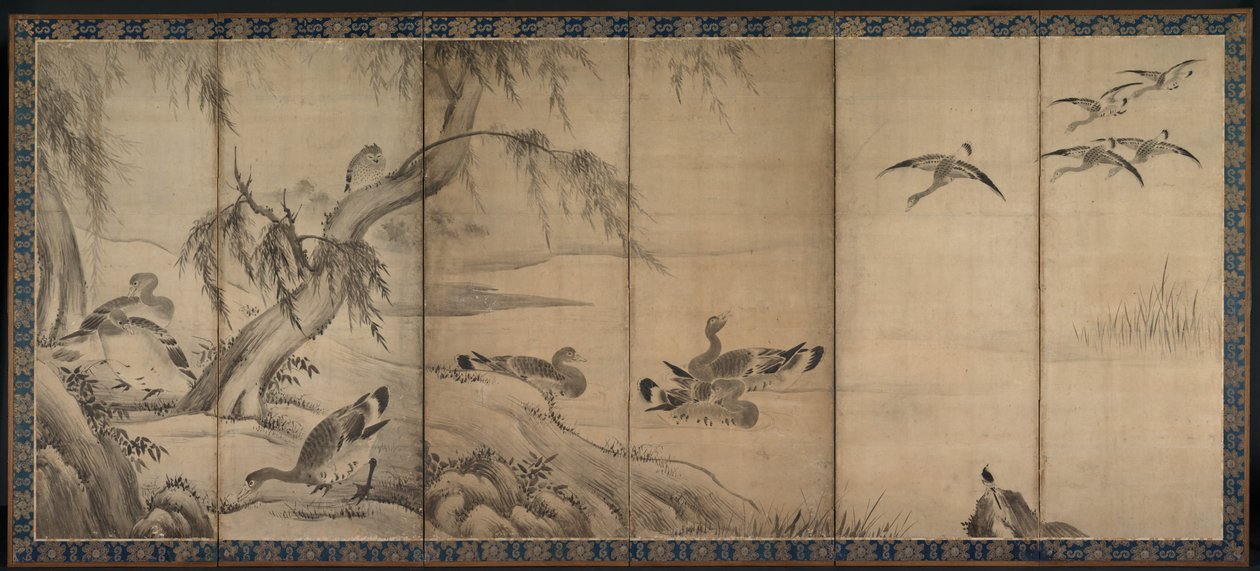 Wild Geese by Kano Sanraku