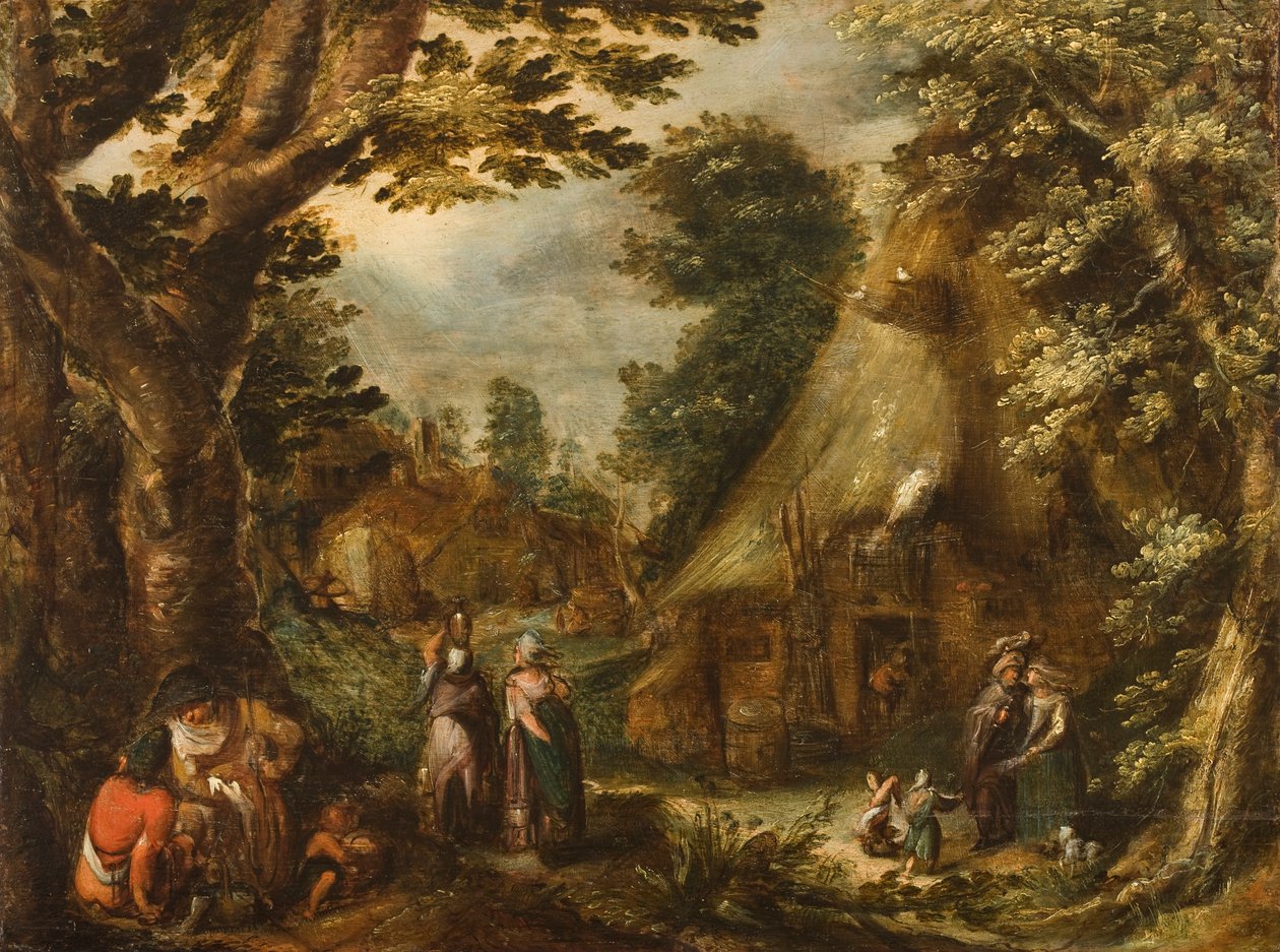 Rustic landscape by Karel Van Mander