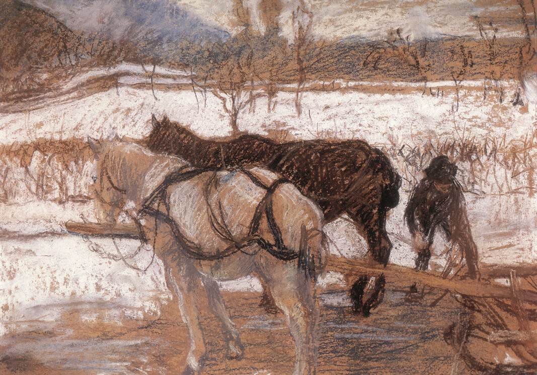 Winter by Károly Ferenczy