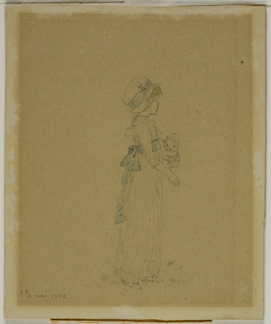 Girl with Cat by Kate Greenaway