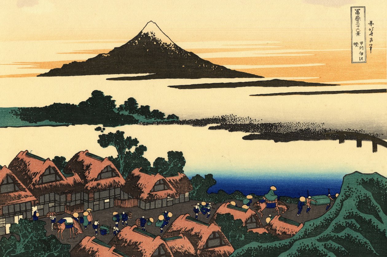 Dawn at Isawa in Kai Province by Katsushika Hokusai