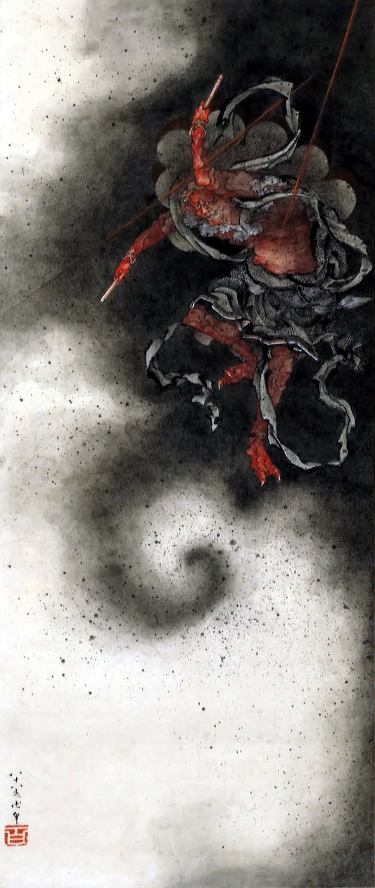 Thunder God by Katsushika Hokusai