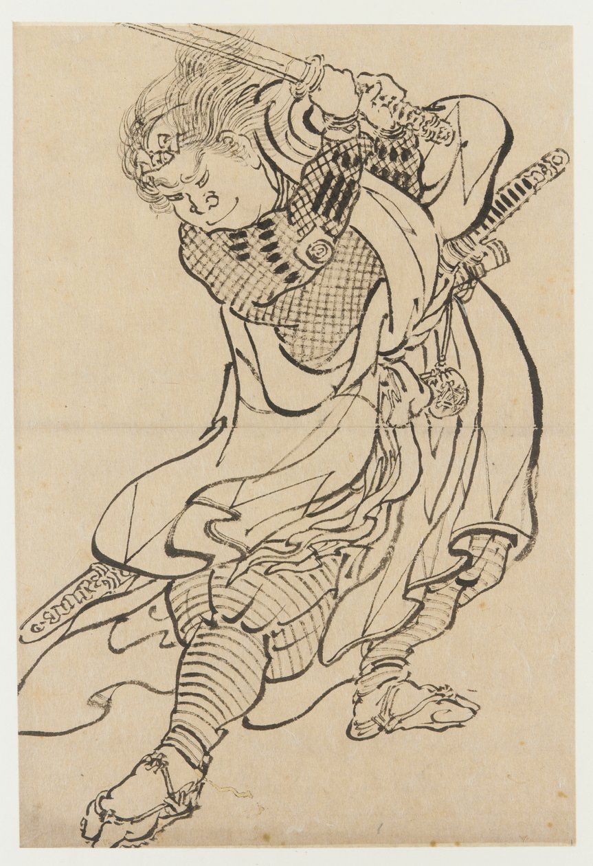 A Warrior by Katsushika Hokusai