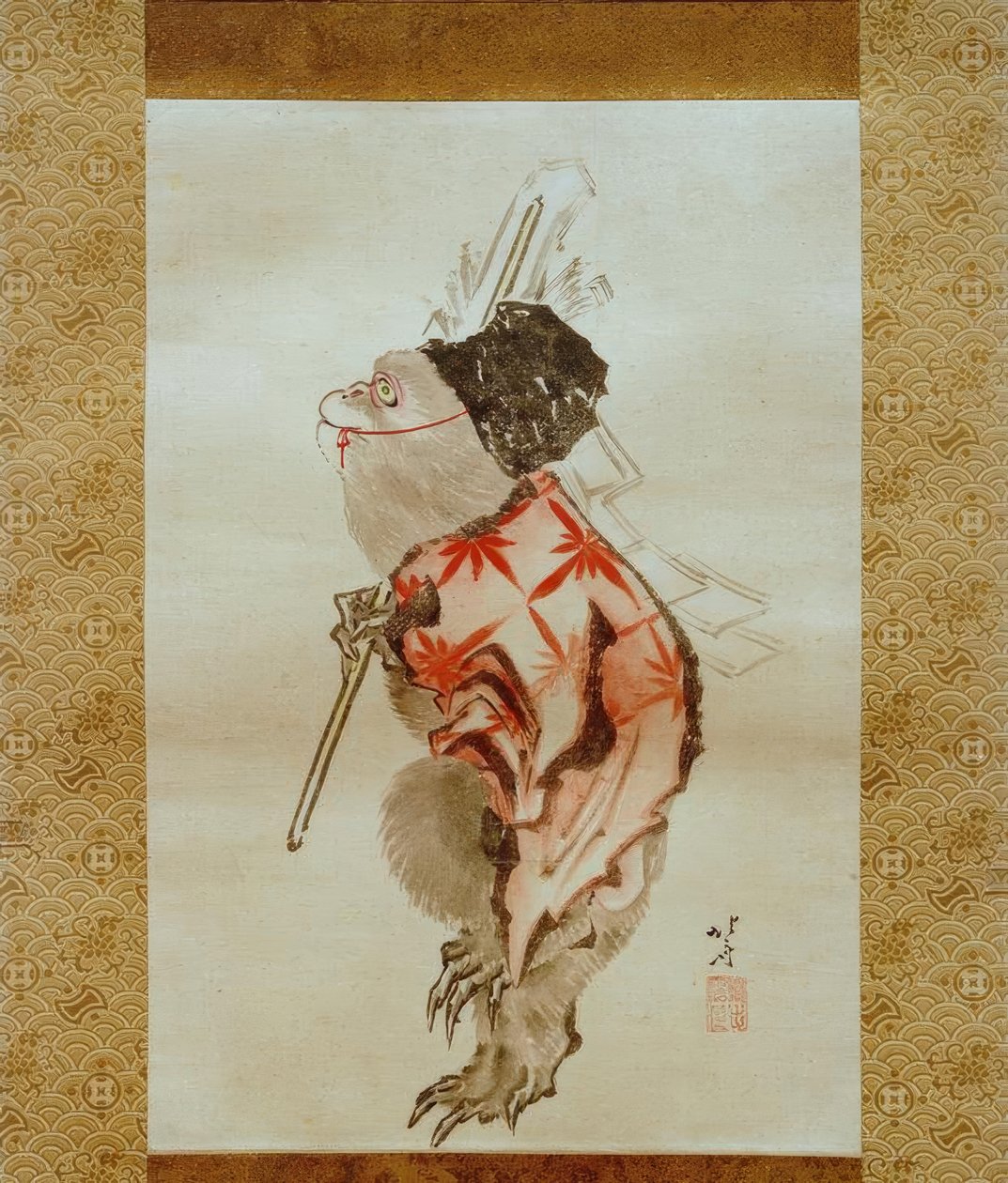 Trained Monkey by Katsushika Hokusai