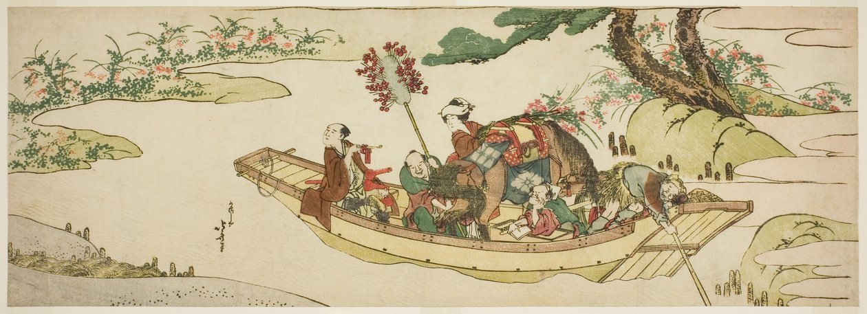 Ferry Boat by Katsushika Hokusai