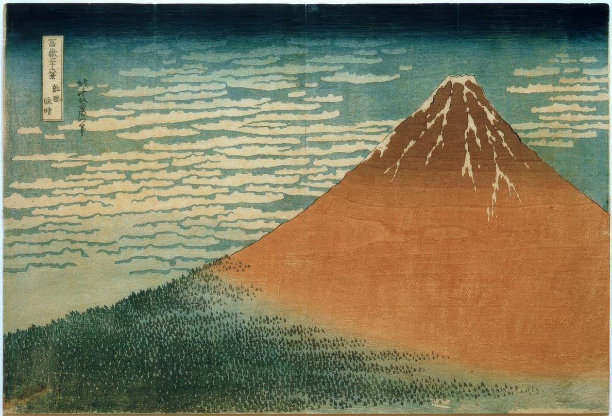 South Wind and Clear Morning by Katsushika Hokusai