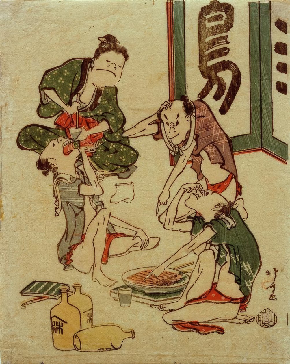 Drinking Party by Katsushika Hokusai