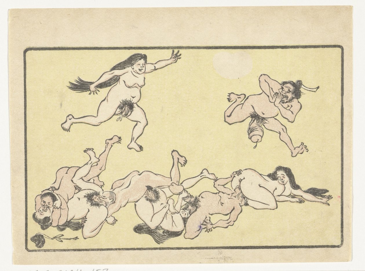 Orgy by Kawanabe Kyosai