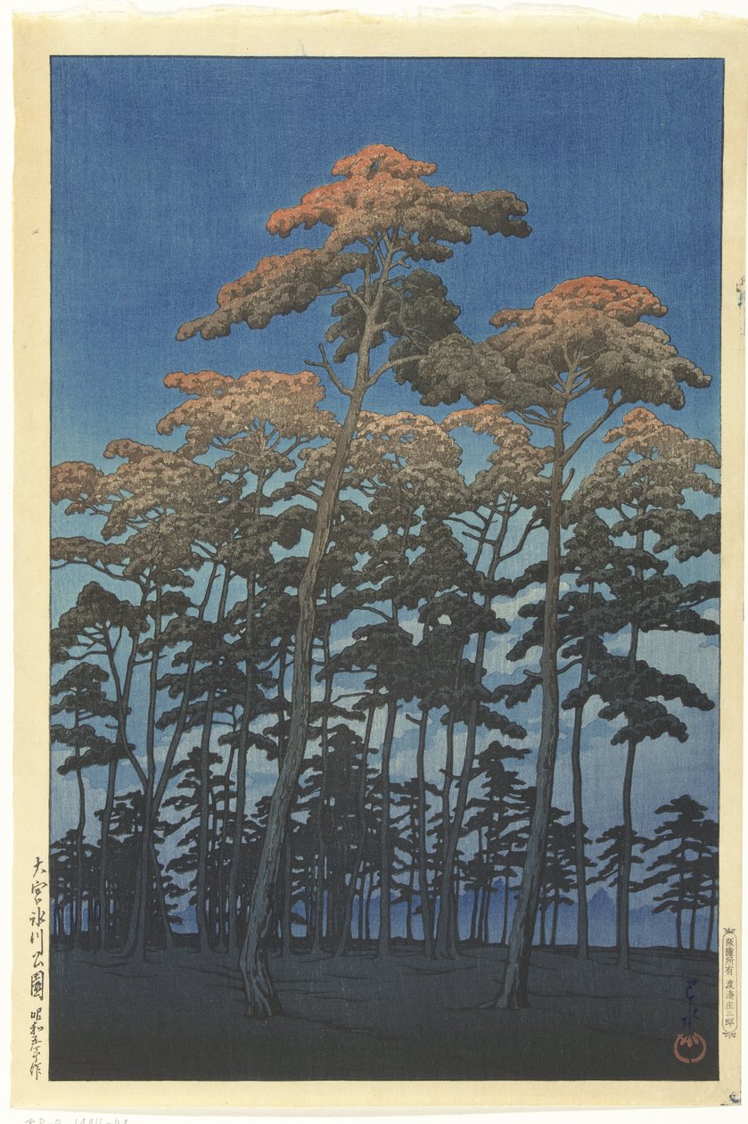 Hikawa Park in Omiya by Kawase Hasui