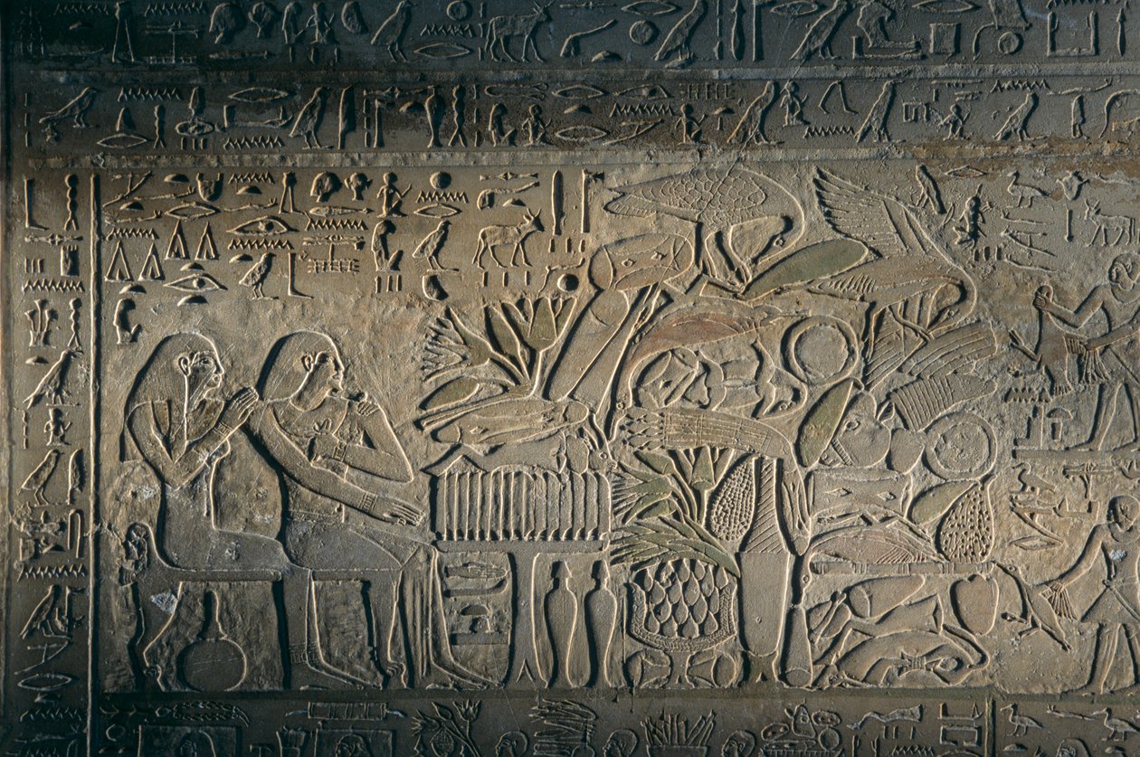 Relief from Abydos, artifact; Egypt by Kenneth Garrett