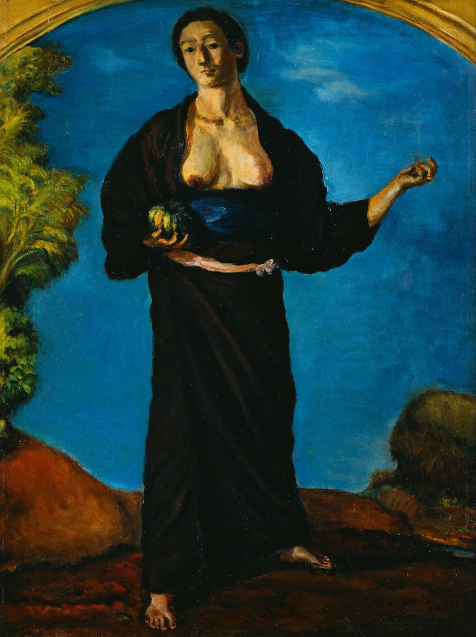 Woman with a Pumpkin by Kishida Ryusei