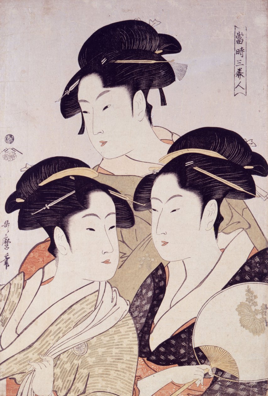 Toji San Bijin by Kitagawa Utamaro