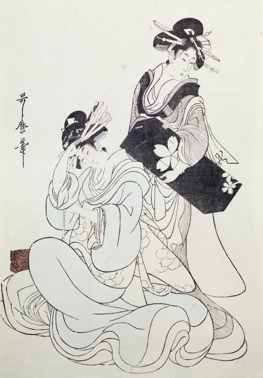 Two Female Figures by Kitagawa Utamaro