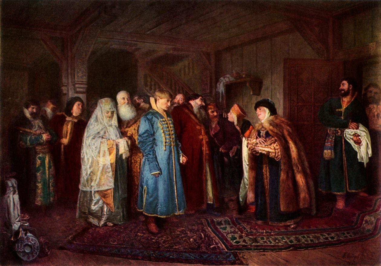 A Boyar Wedding by Klavdi Vasilevich Lebedev