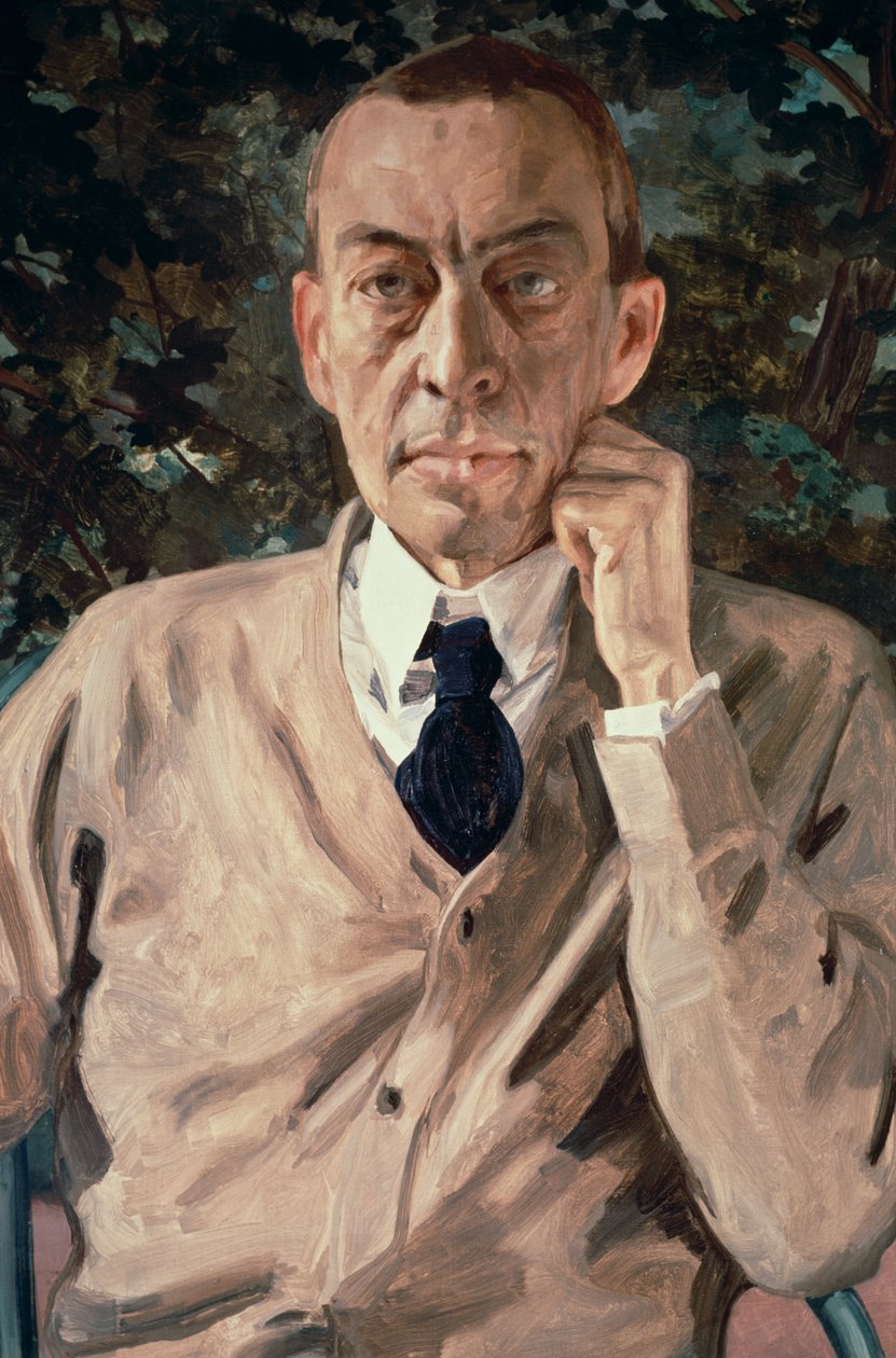 Portrait of the composer, Sergei Vasilievich Rachmaninov by Konstantin Andreevic Somov