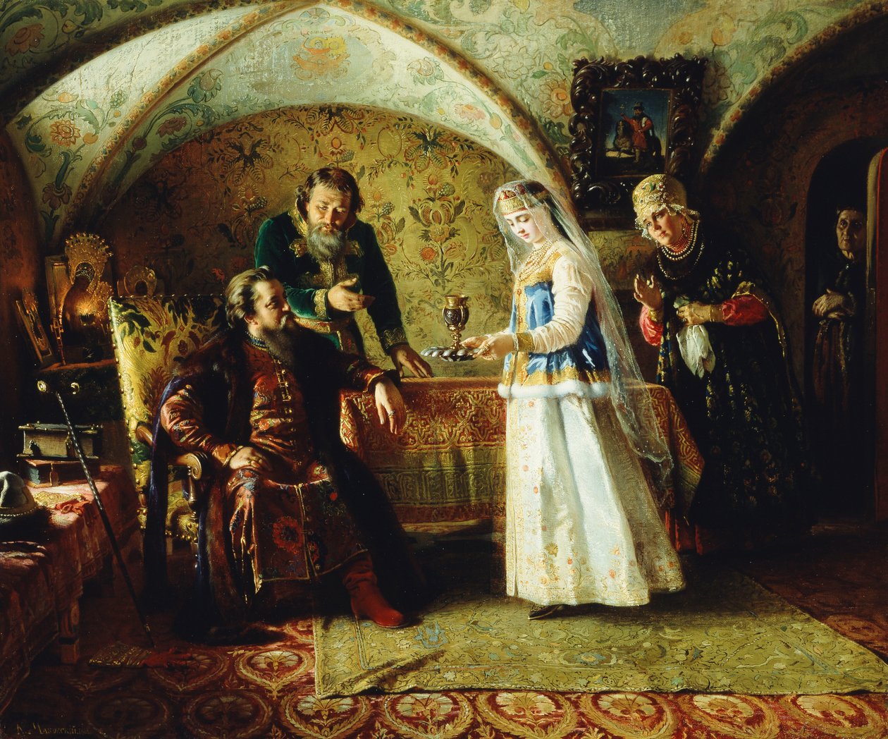 The Introduction, 1868 by Konstantin Egorovich Makovsky