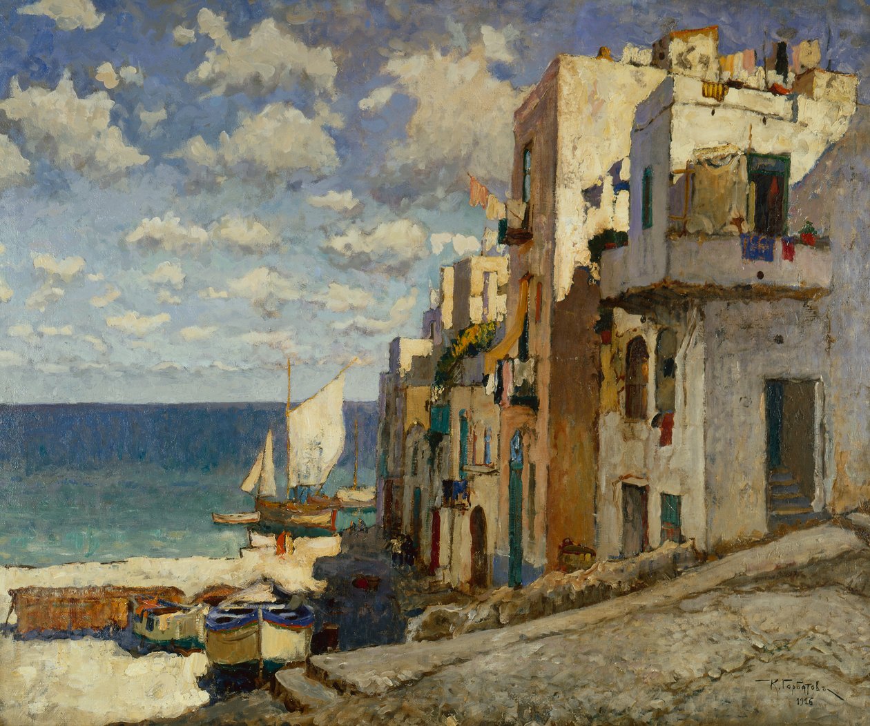 Fishermen’s Road, Capri by Konstantin Ivanovich Gorbatov