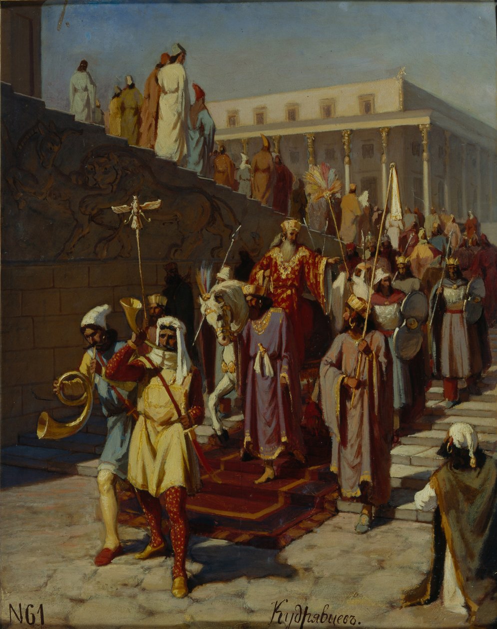 Triumphal Procession of Haman by Kozma Nikiforovich Kudryavtsev