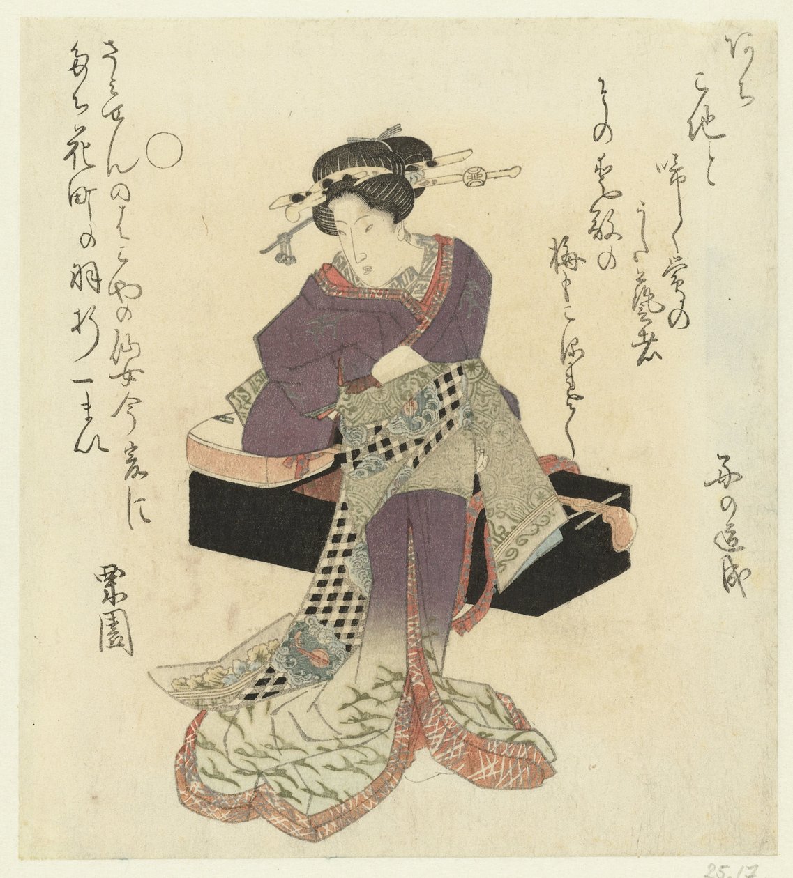 Geisha Tying Her Belt by Kurizono