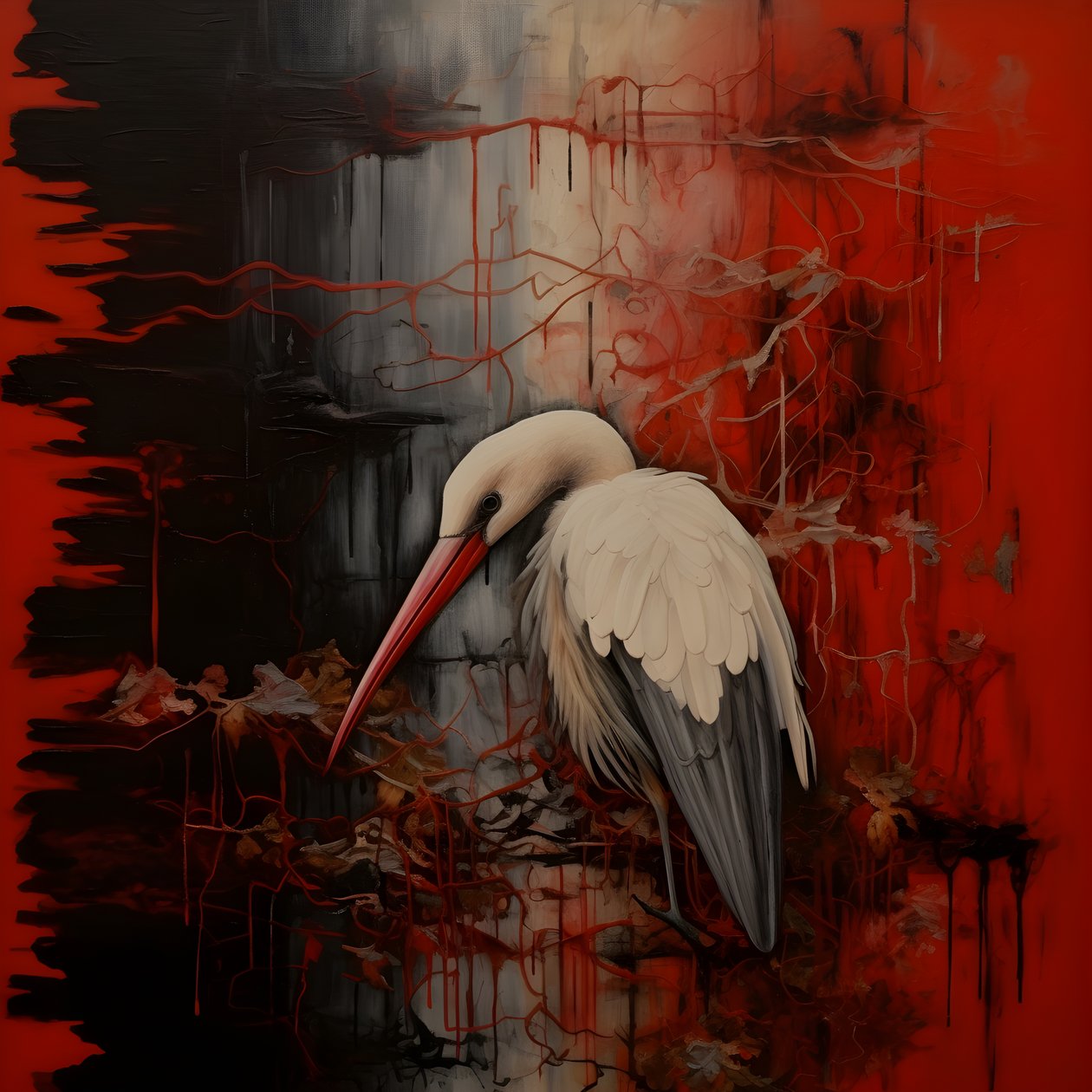 Woman and Stork 2 by Kurt Heppke