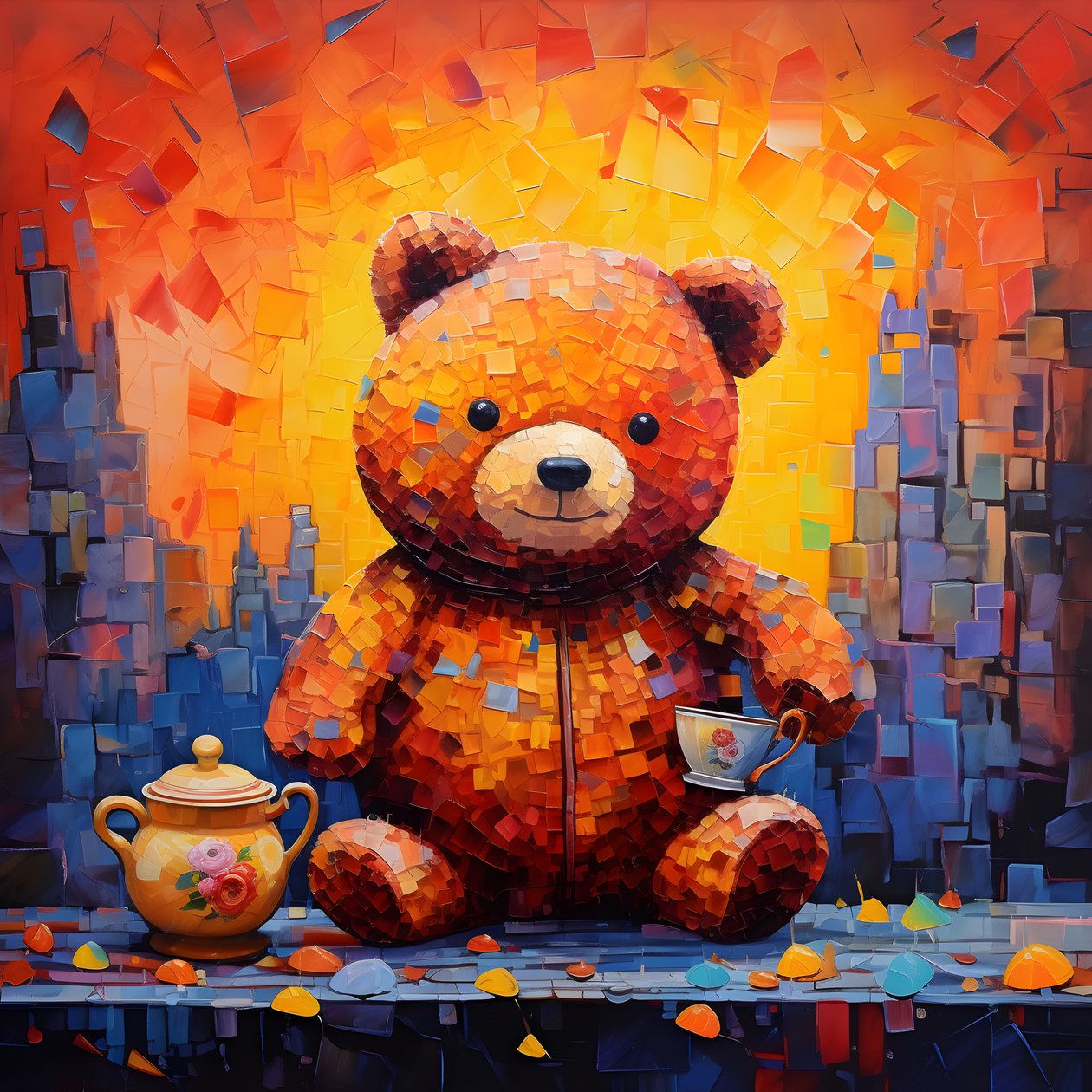 Teddy Bear and Honey Pot by Kurt Heppke