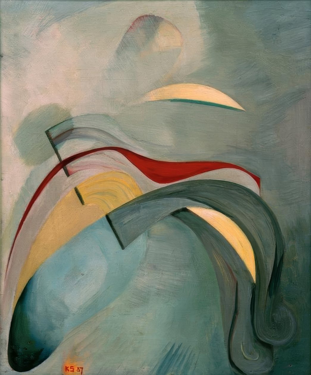 Red Line (1) by Kurt Schwitters