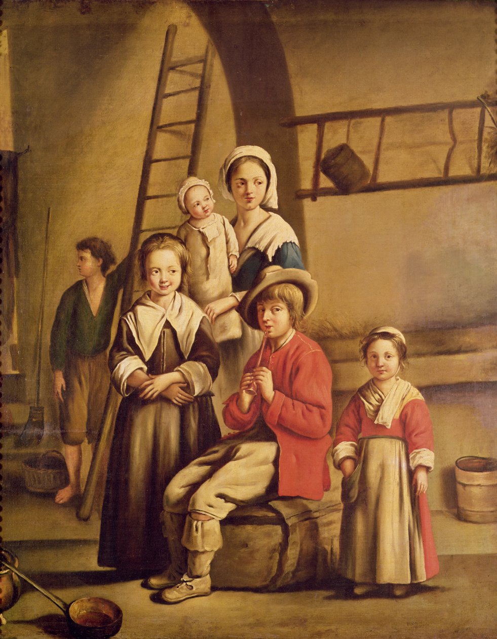 Interior of a Barn by Le Nain Brothers