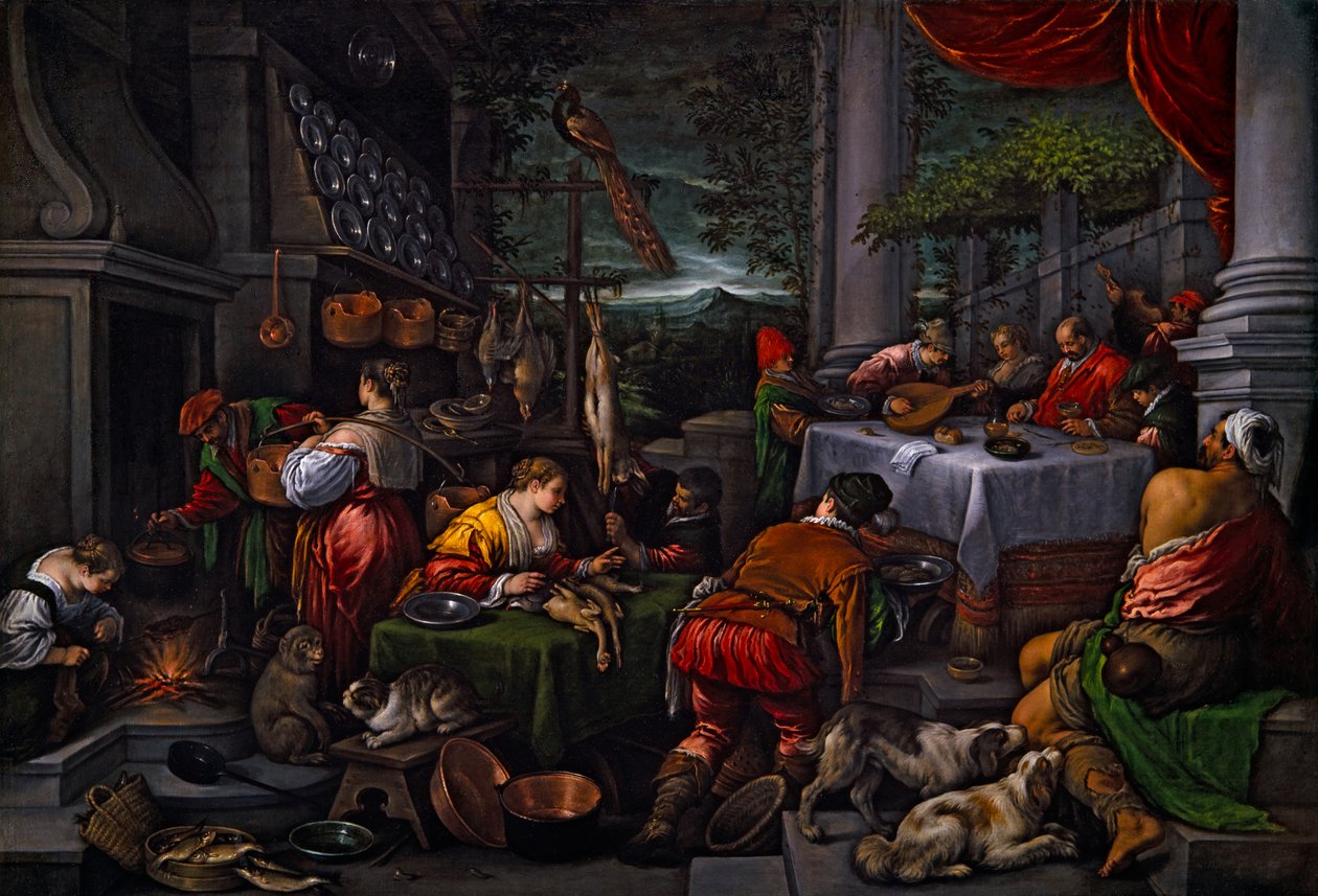 Lazarus and Dives, c.1570 by Leandro Bassano