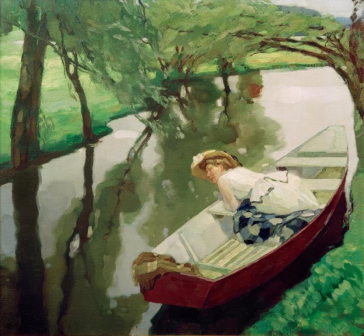 In the Boat by Leo Putz