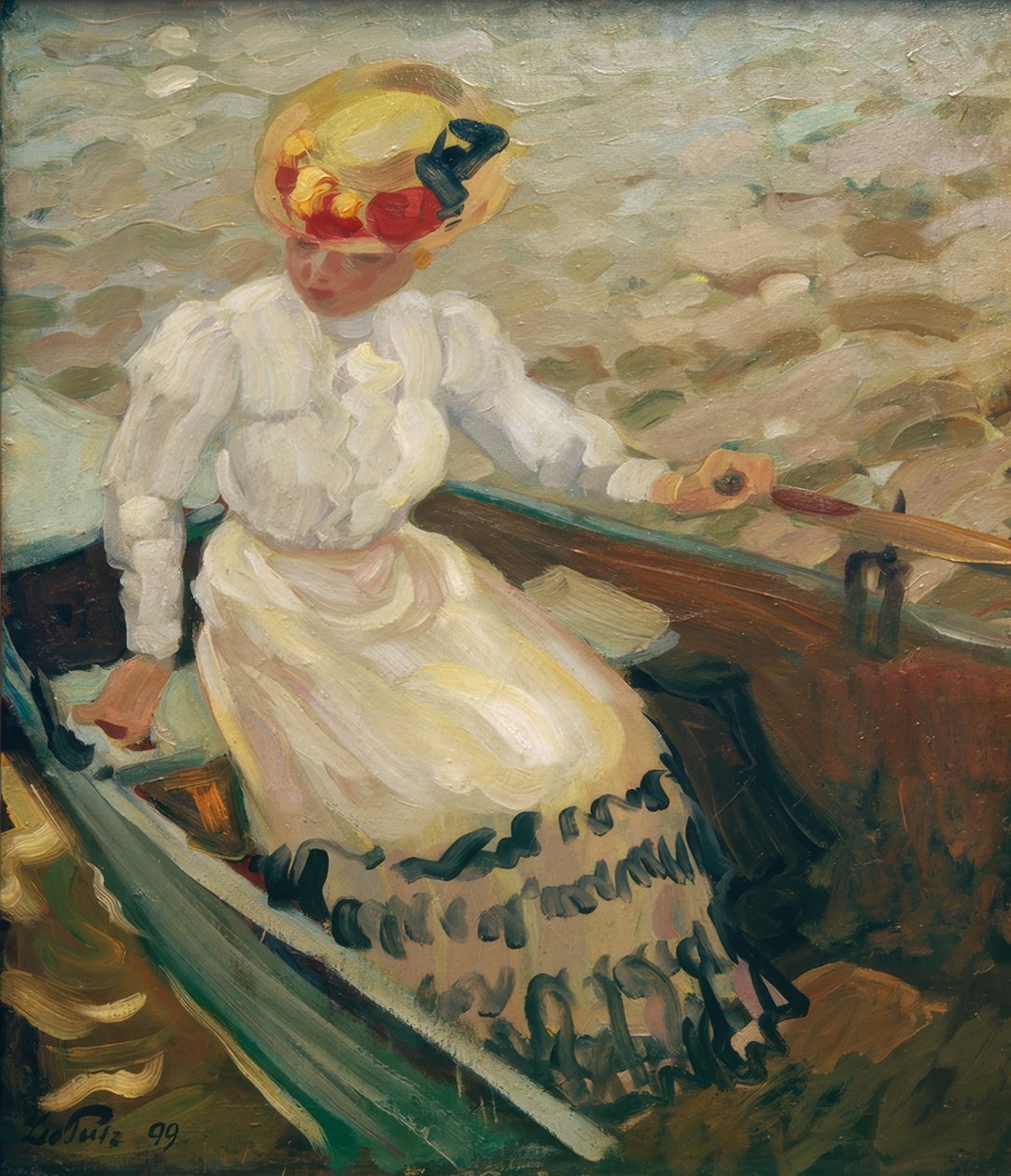 Girl in a Boat by Leo Putz