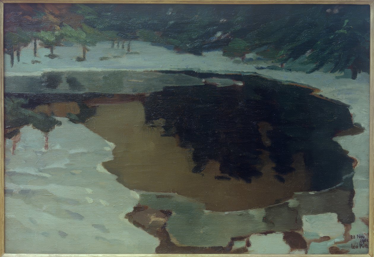 Moor Lake in Winter by Leo Putz