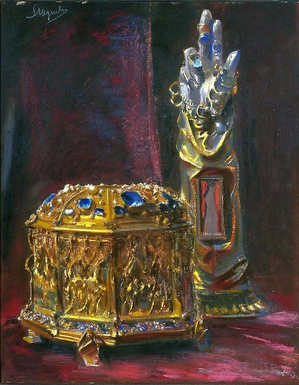 Reliquaries for the Head and Hand of St. Stanislaus by Leon Wyczokowski