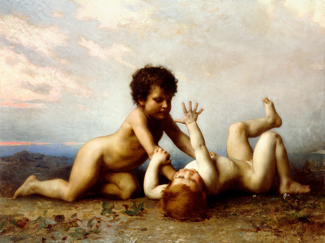Battling Boys by Leon Bazile Perrault