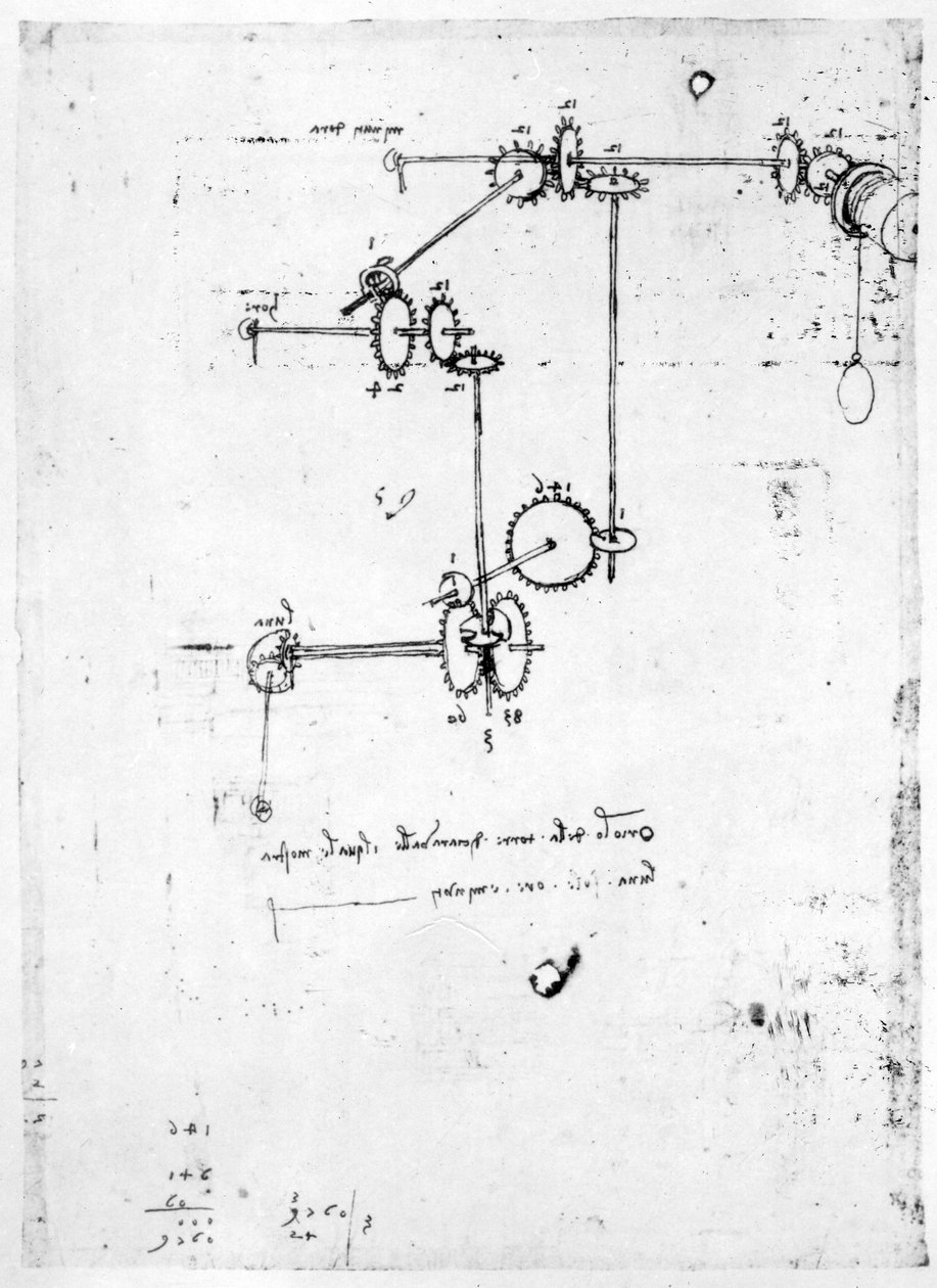 Machinery designs by Leonardo da Vinci