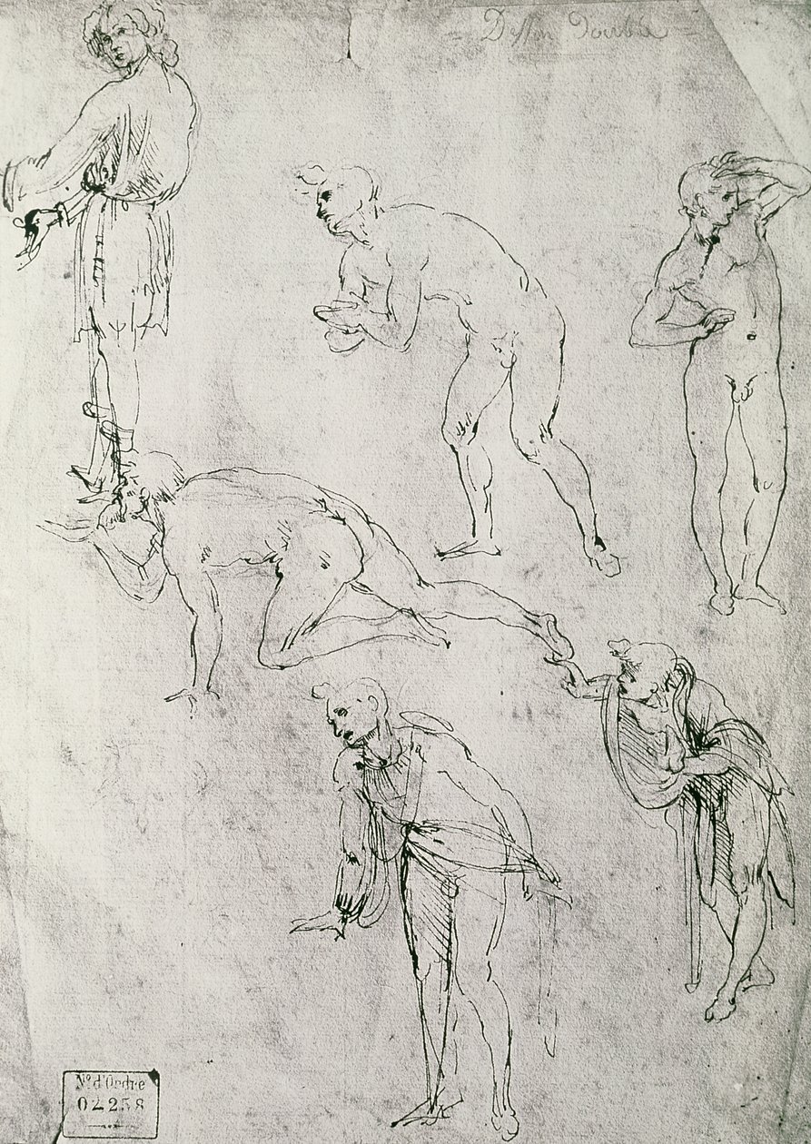 Six Figures, Study for an Epiphany by Leonardo da Vinci